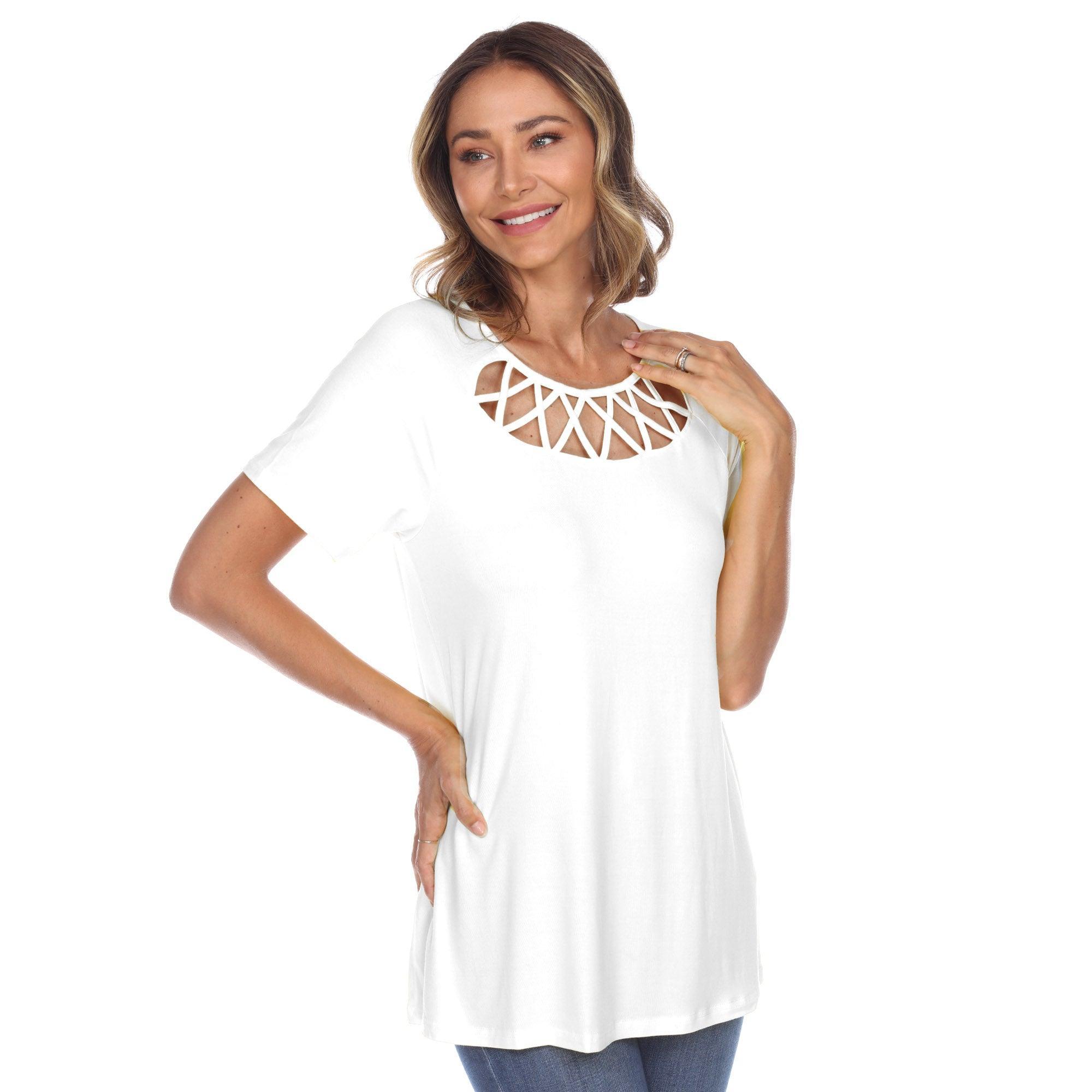 Crisscross Cutout Short Sleeve Top Product Image