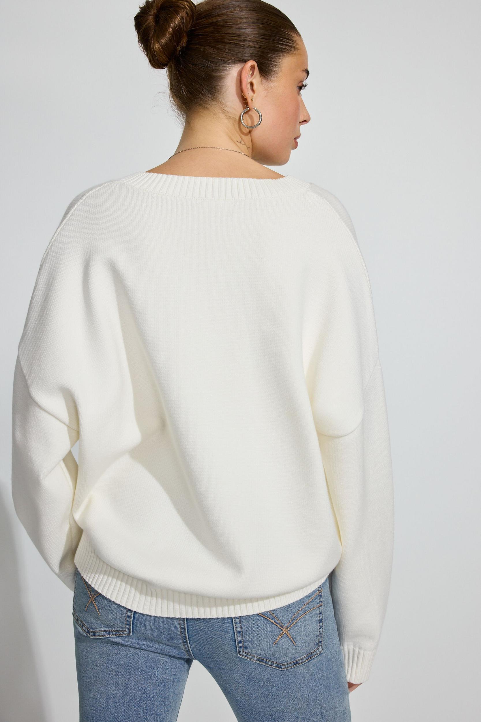 Serene Deep V-Neck Long Sleeve Top Product Image