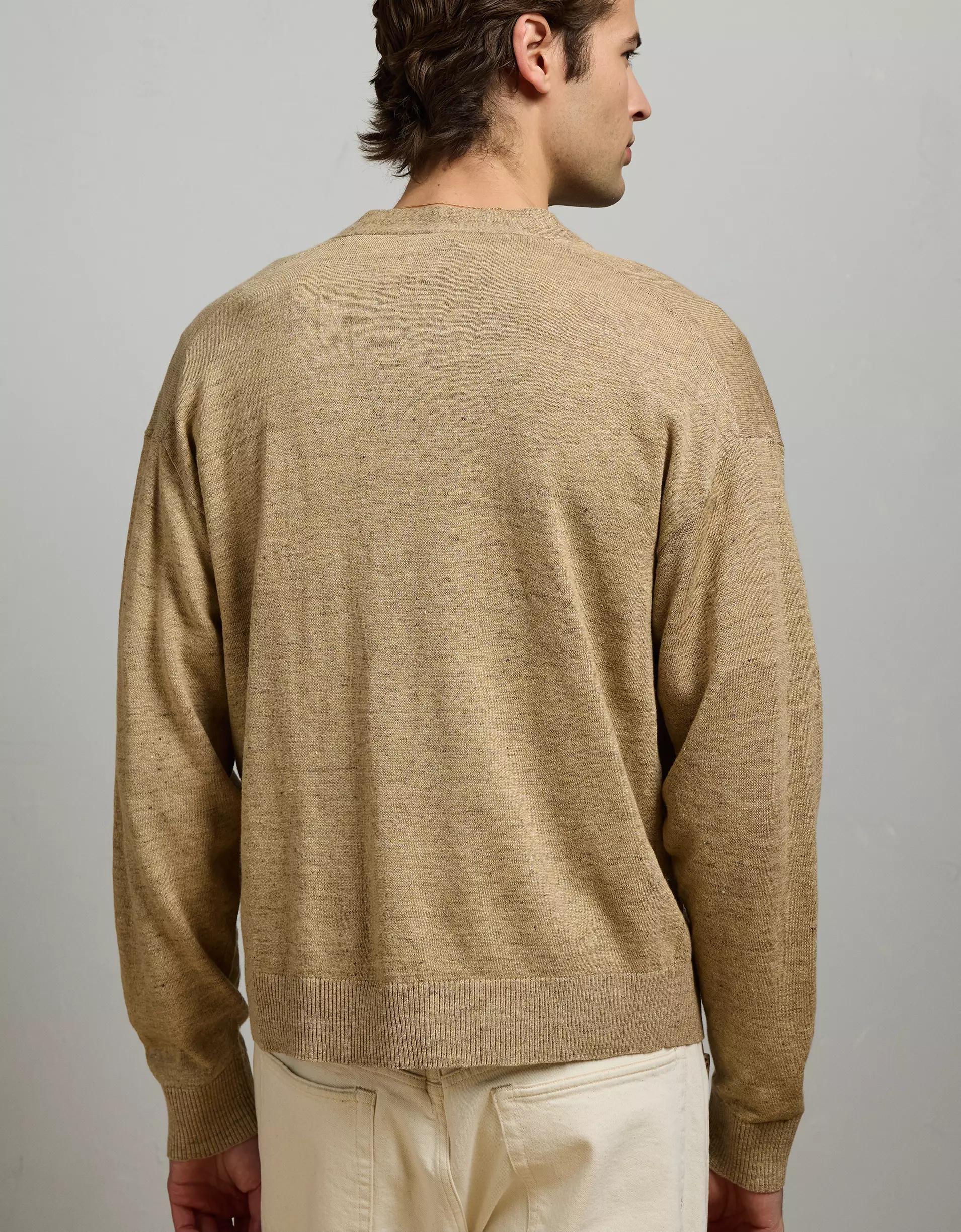 AE77 Premium Linen Cardigan Product Image