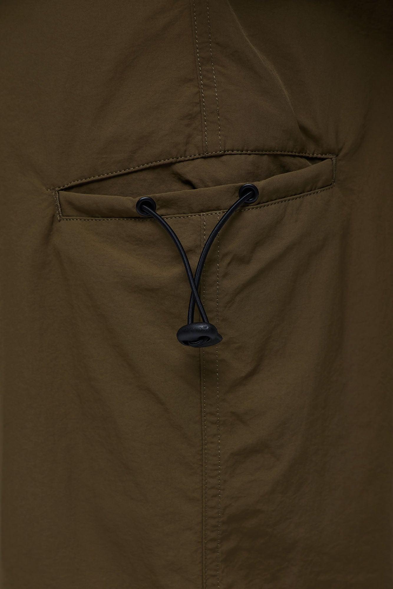 Straight Philip Nylon Pant - Olive Product Image