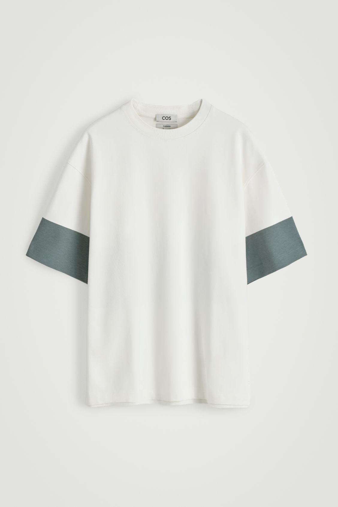 OVERSIZED COLOR BLOCK COTTON T-SHIRT Product Image