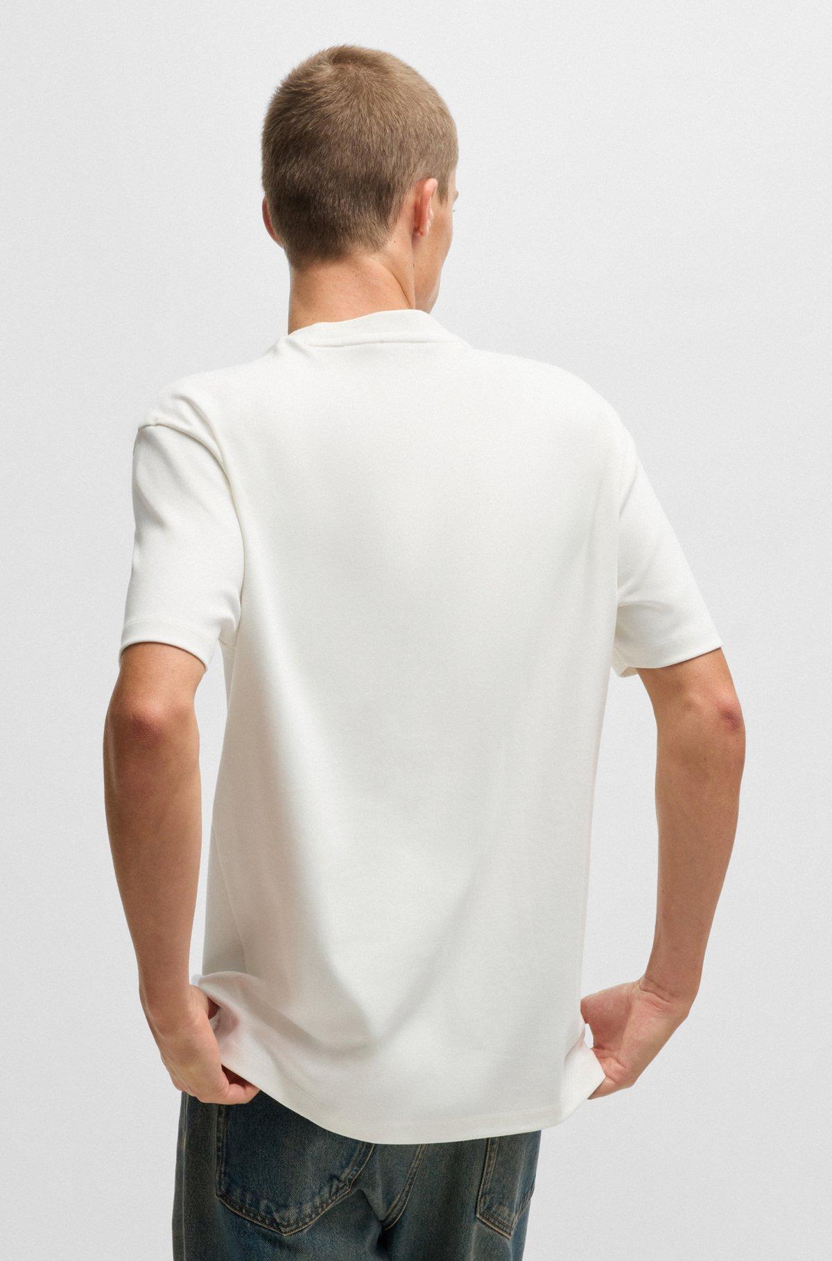 Interlock-cotton regular-fit T-shirt with stacked logo Product Image