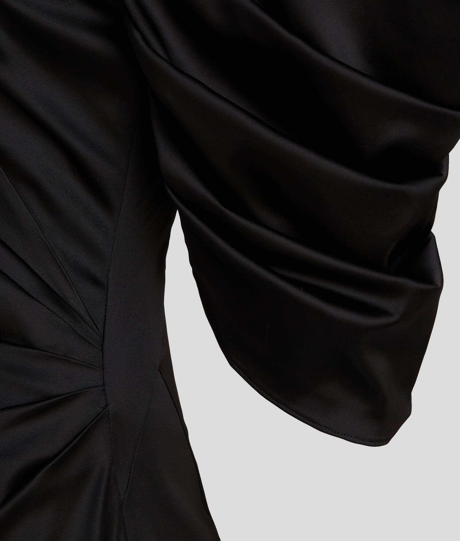 VOLUME SLEEVE SATIN MINI DRESS Product Image