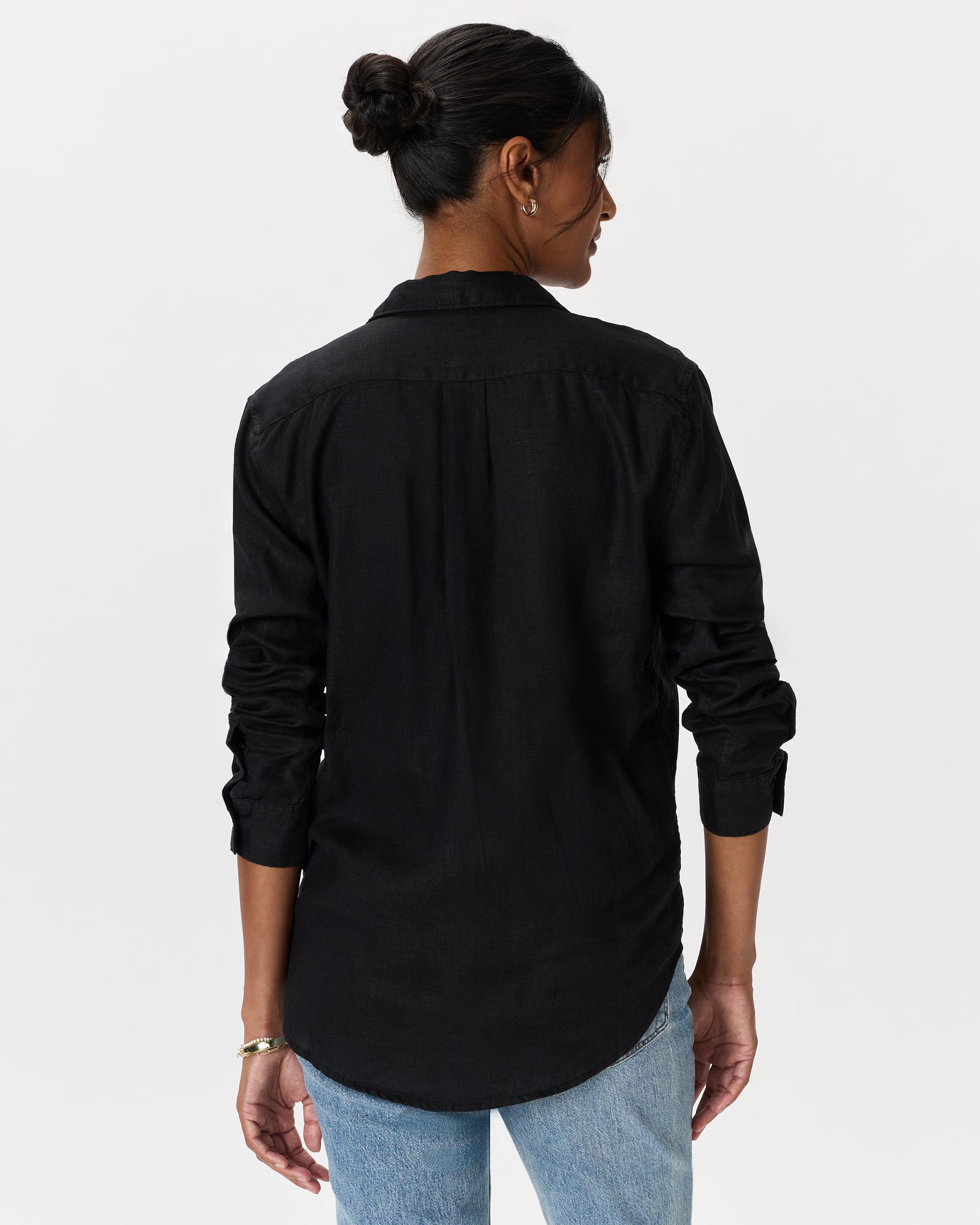 Quince | Women's 100% European Linen Maternity Long Sleeve Shirt Size XS Product Image