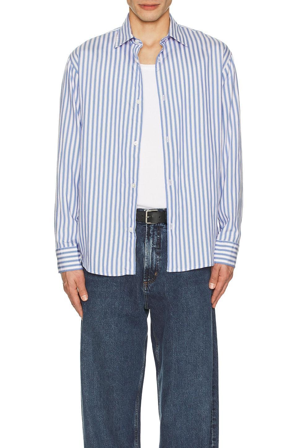 Mens Freddy Striped Sport Shirt Product Image