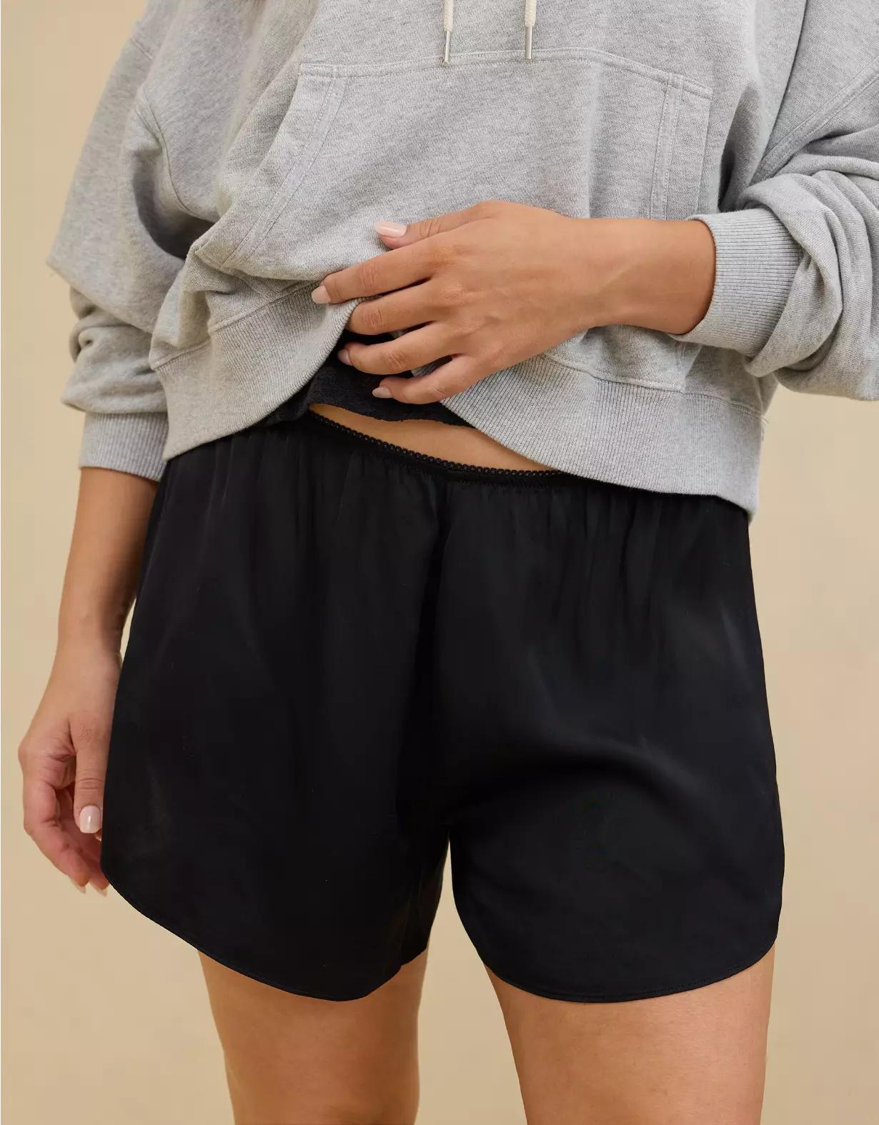 Aerie Off-Duty Satin Flirty Boxer Product Image