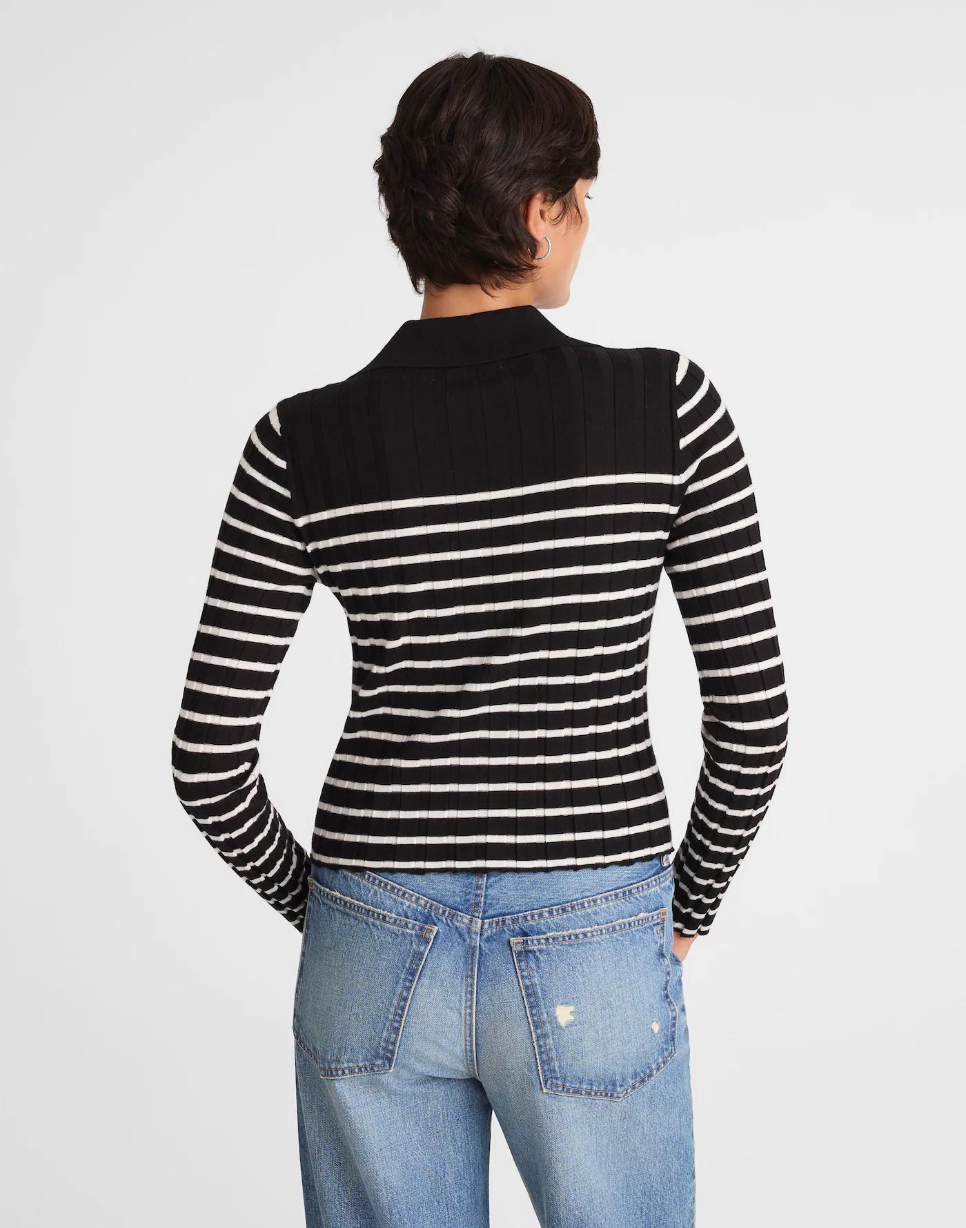Ribbed Polo Sweater Product Image