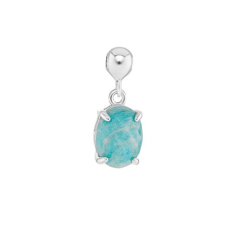 PRIMROSE Sterling Silver Oval Sliding Charm, Women's, Sterling Grey Product Image