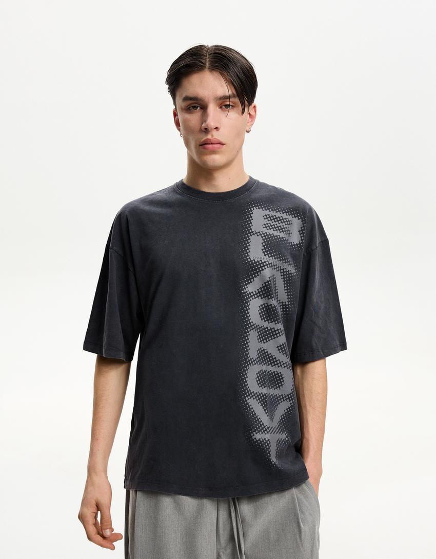 Printed short sleeve oversize T-shirt Product Image