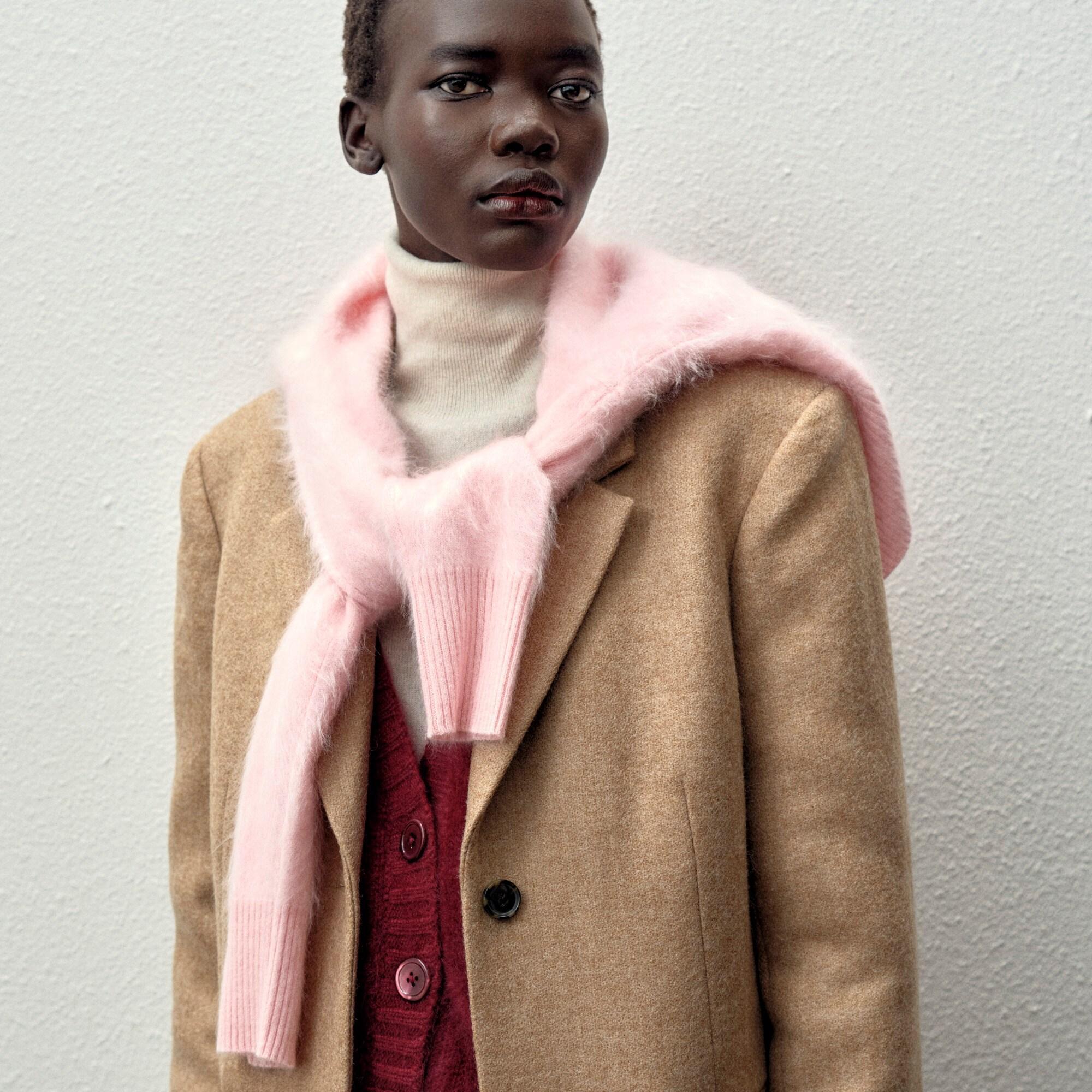 Palais double-breasted topcoat in Italian wool-blend melton Product Image