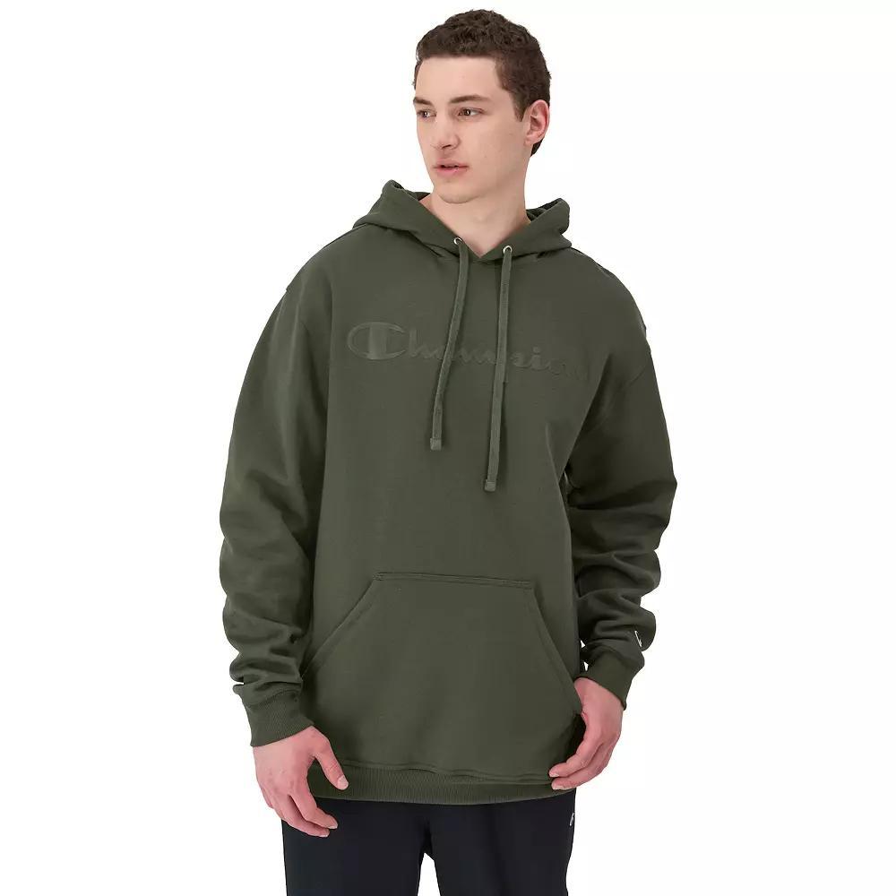 Men's Champion® Embossed Powerblend Graphic Hoodie, Size: Large, Briefly Brown Product Image