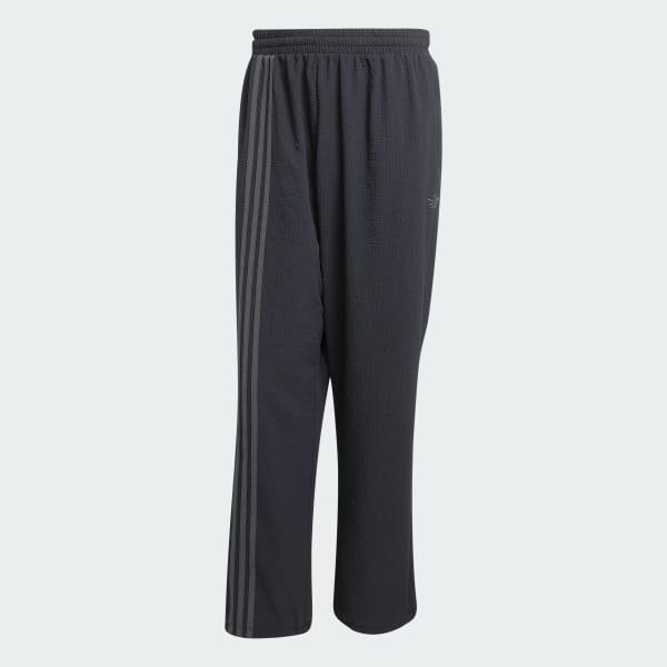 adidas Fashion Seersucker Firebird Track Pants Black S Mens Product Image