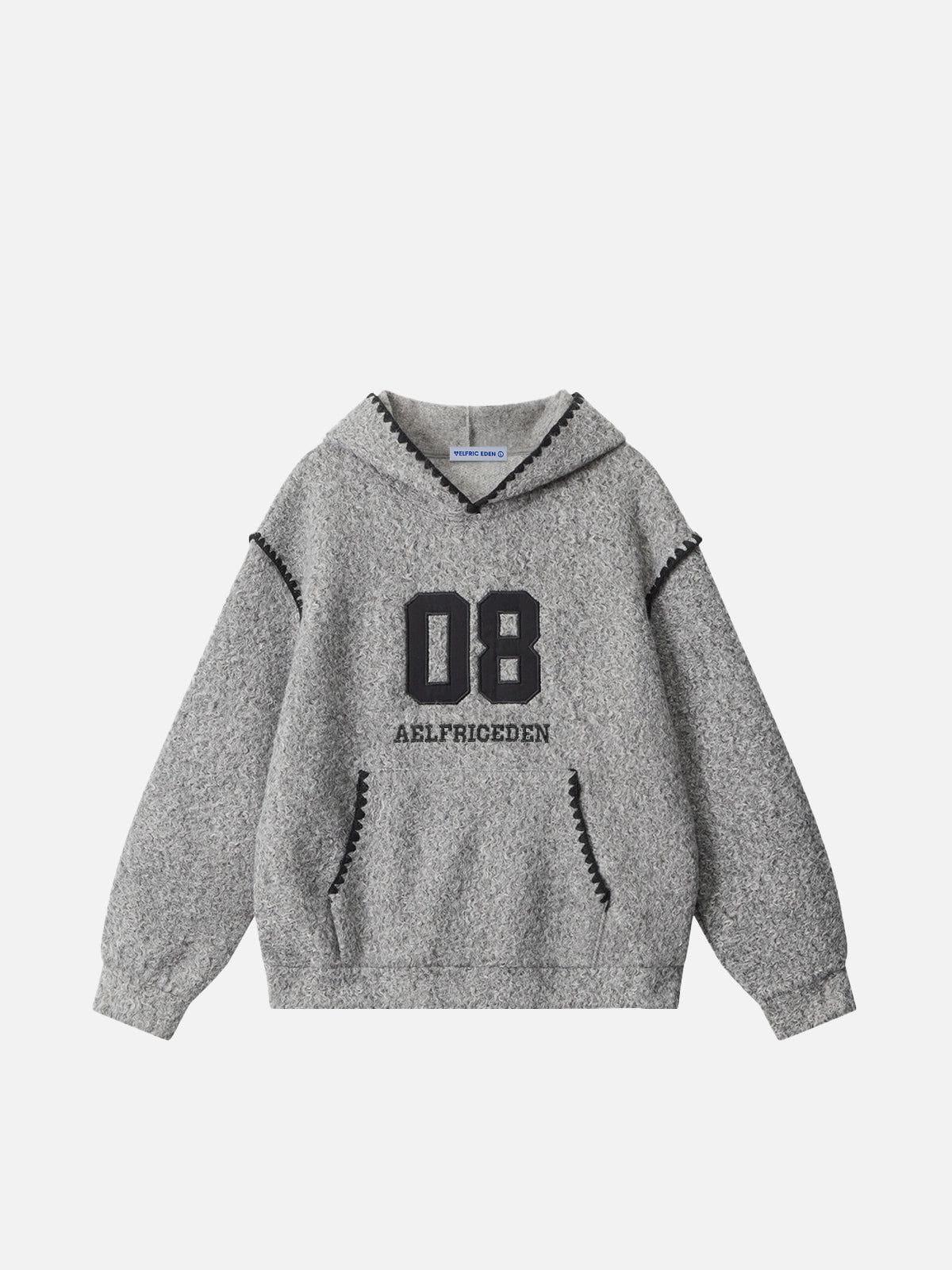 Aelfric Eden Ripple Patchwork Cropped Hoodie Female Product Image