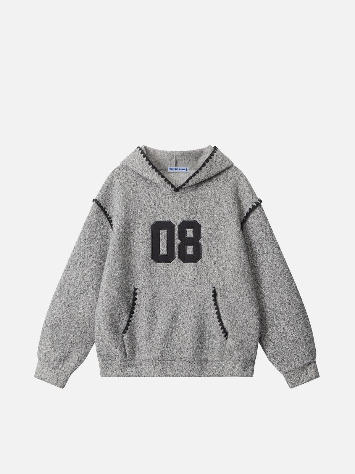 Aelfric Eden Ripple Patchwork Cropped Hoodie Product Image