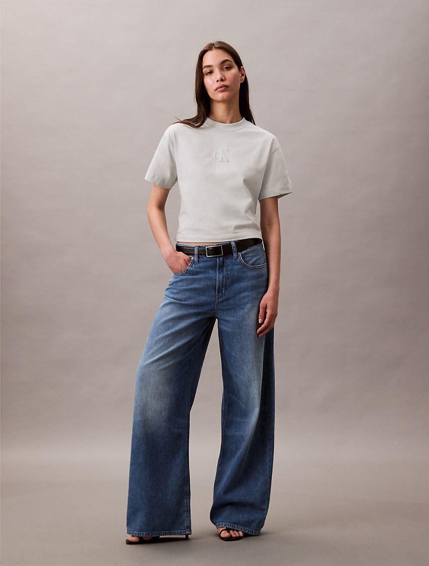 Monogram Logo Cropped Relaxed T-Shirt Product Image