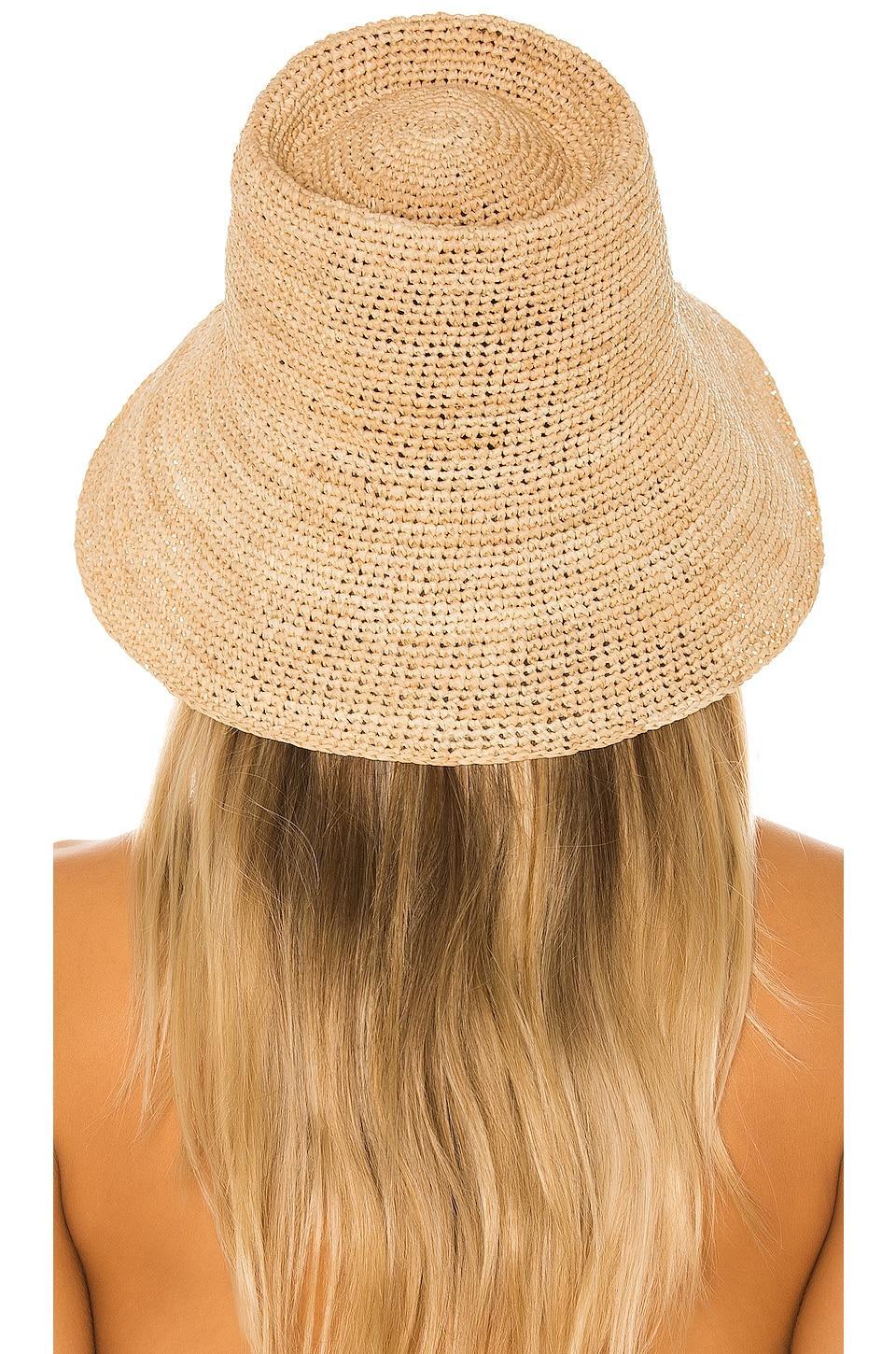 Janessa Leone Felix Straw Bucket Hat Natural XL Product Image