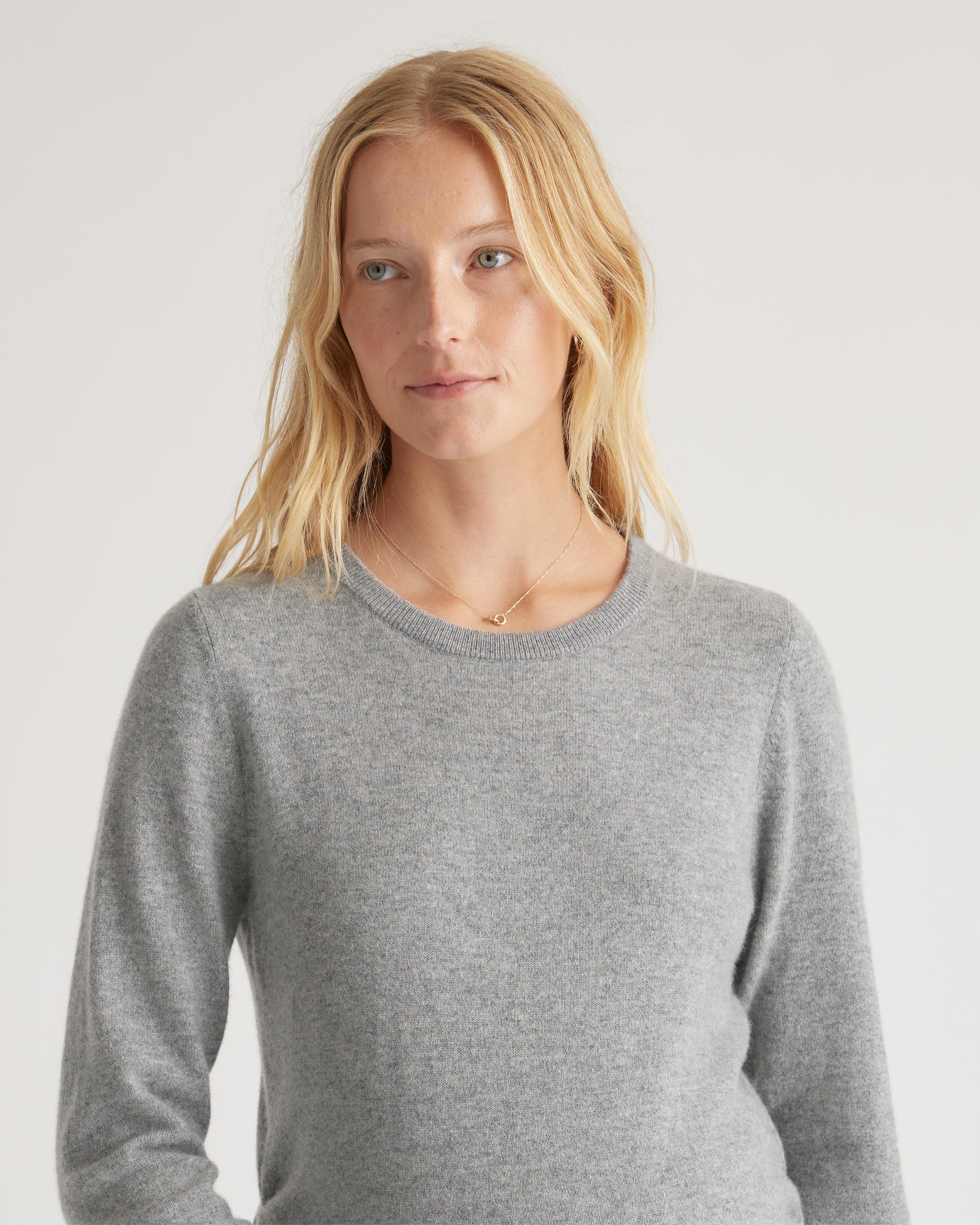 Quince | Women's Mongolian Cashmere Maternity Crewneck Sweater Product Image