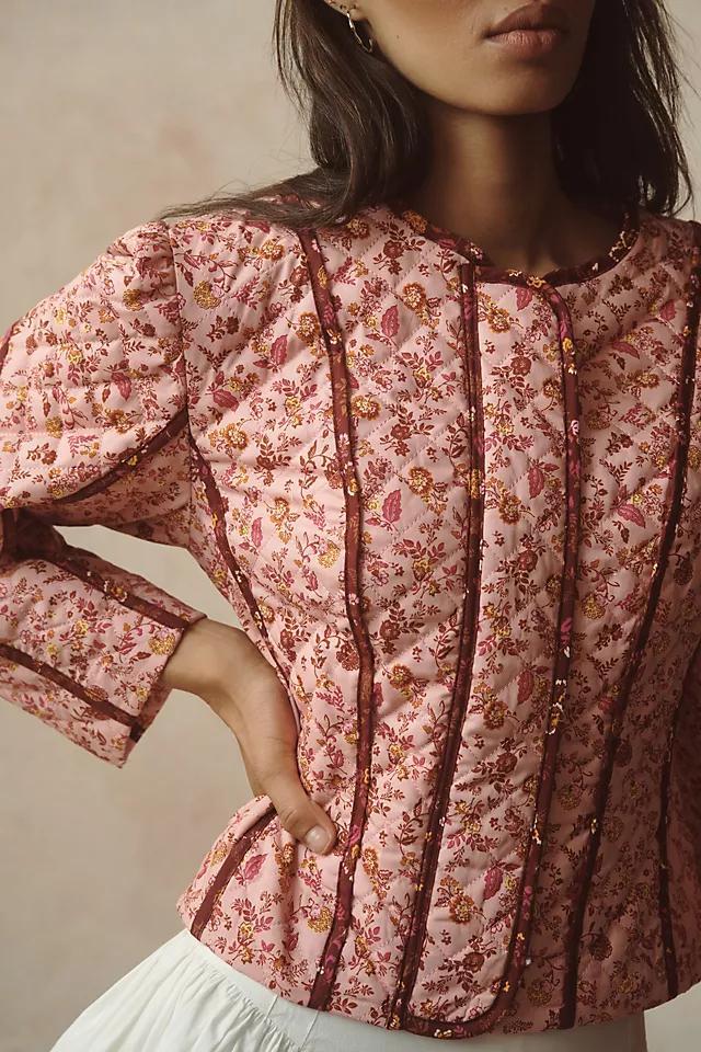 Avec Les Filles Floral Jacket Product Image
