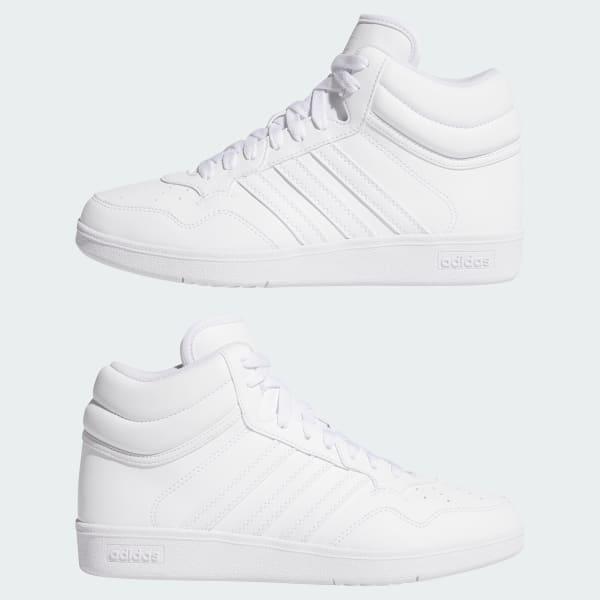 adidas Hoops 4.0 Women's Mid Top Basketball Shoes, Size: 6, White White Black Product Image
