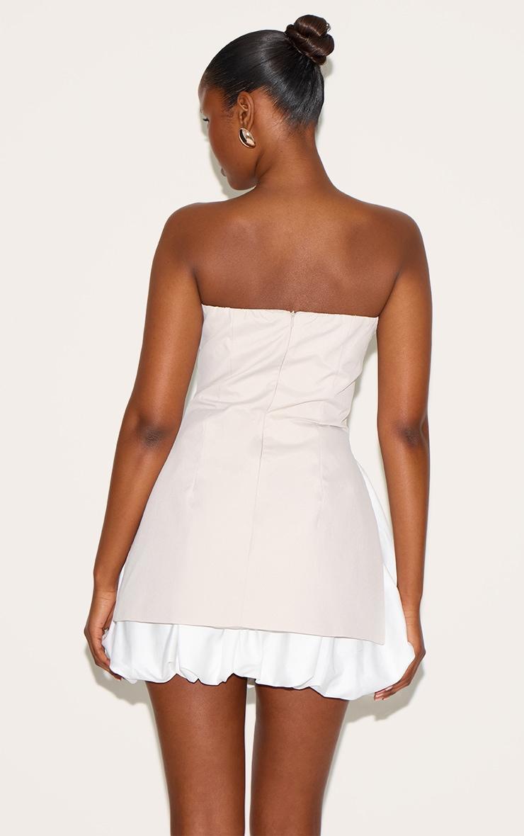 Clay Tailored Bandeau Puffball Hem Shift Dress Product Image
