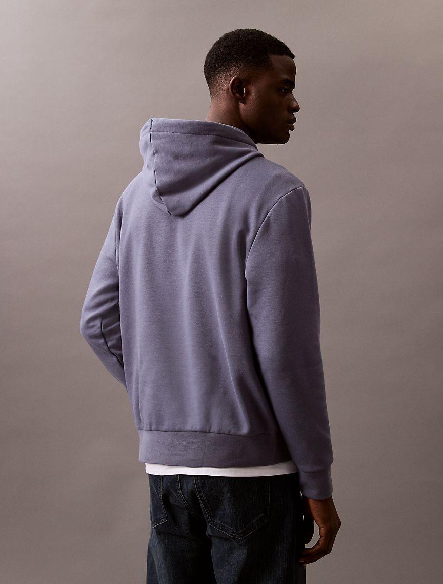 Calvin Klein Mens Fleece Metallic Archive Logo Hoodie - Brown - XS Product Image