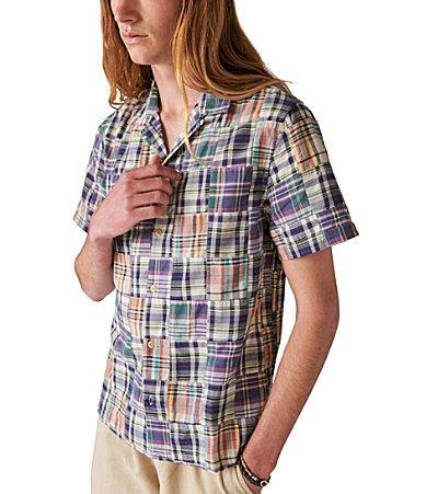 Lucky Brand Mens Patchwork Short Sleeves Work Wear Shirt Product Image