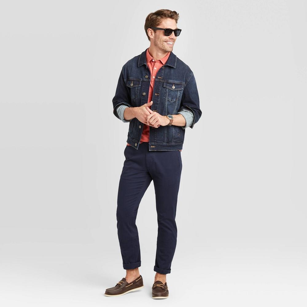 Men's Every Wear Slim Fit Chino Pants - Goodfellow & Co™ Blue 36x30: Midweight Cotton Spandex, 36" Waist Product Image