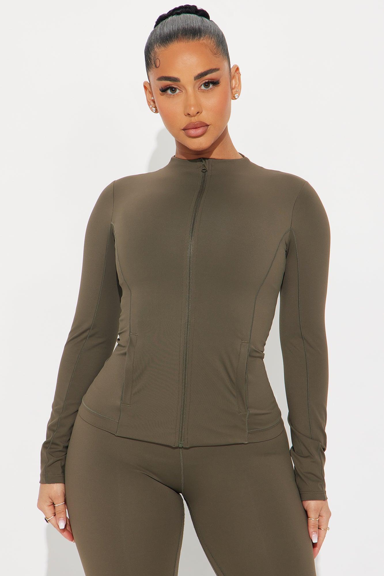 Get Right Active Jacket - Olive Product Image