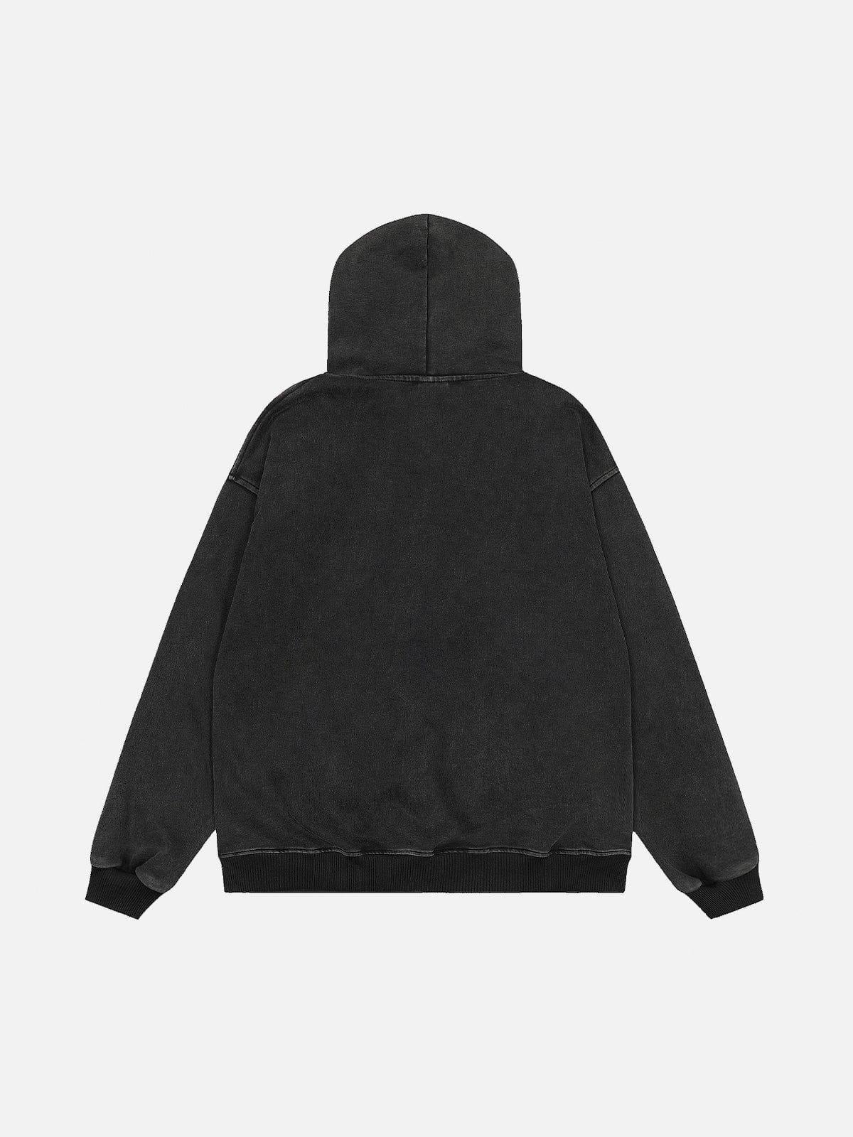 Aelfric Eden Chain Print Fur Collar Zip Up Hoodie Product Image
