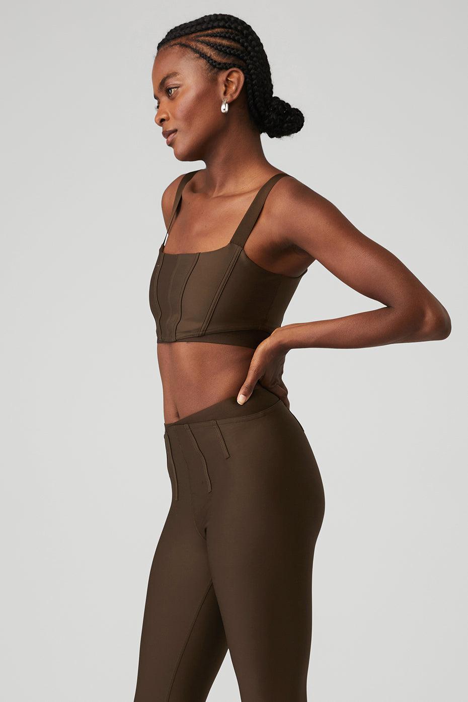 Alo Yoga | Airlift High-Waist 7/8 Corset Legging Brown Product Image