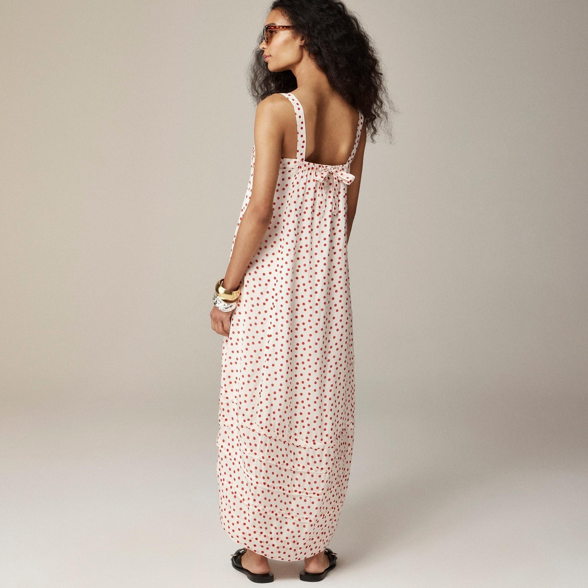 Pintuck midi dress in drapey organza Product Image