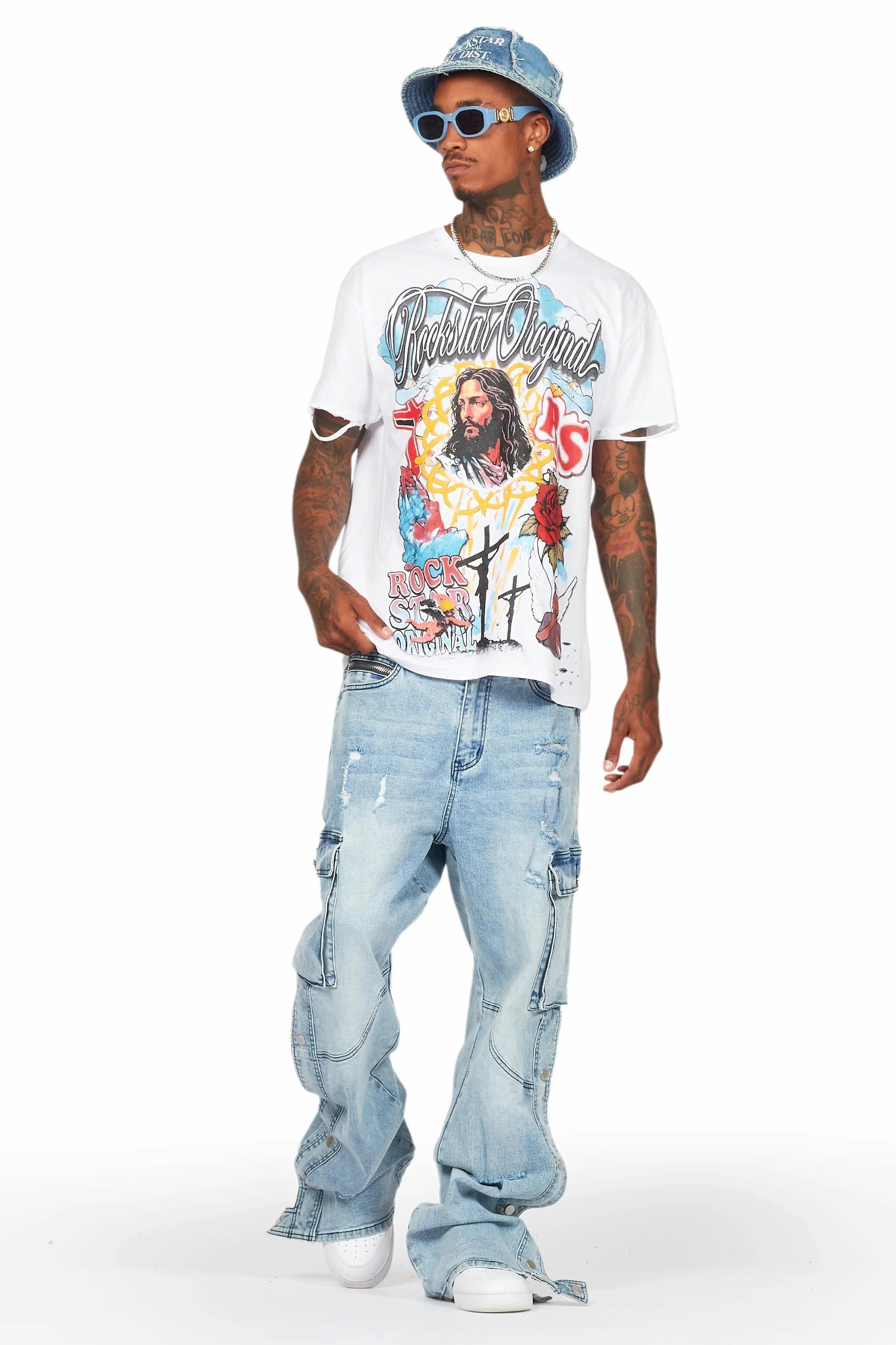 Kuiper Light Blue Baggy Fit Jean Male Product Image