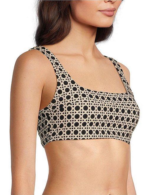 Alex Marie Signature Sculpt Geo Lattice Mid Rise Swim Bottom Product Image