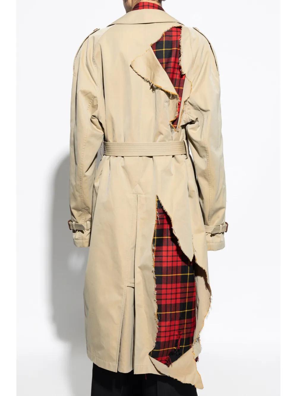 belted double breasted trench coat Product Image