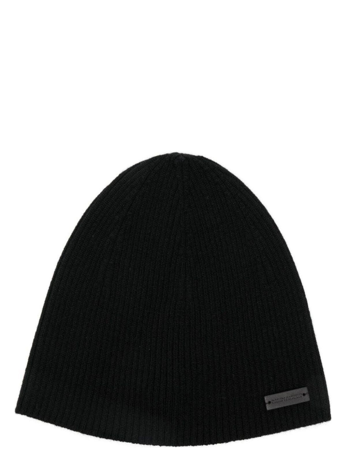 SAINT LAURENT Paris Men Berretto Senza Risvolto A Costine In Black Product Image