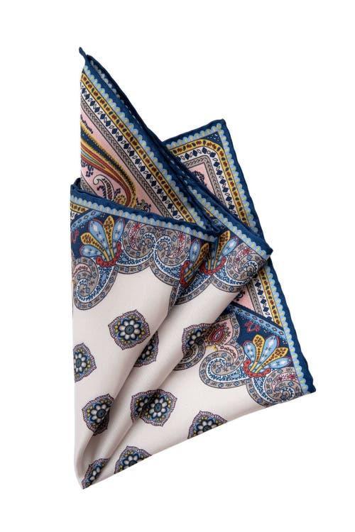 Elizabetta Lugano - Silk Pocket Square for Men in White at Nordstrom Product Image