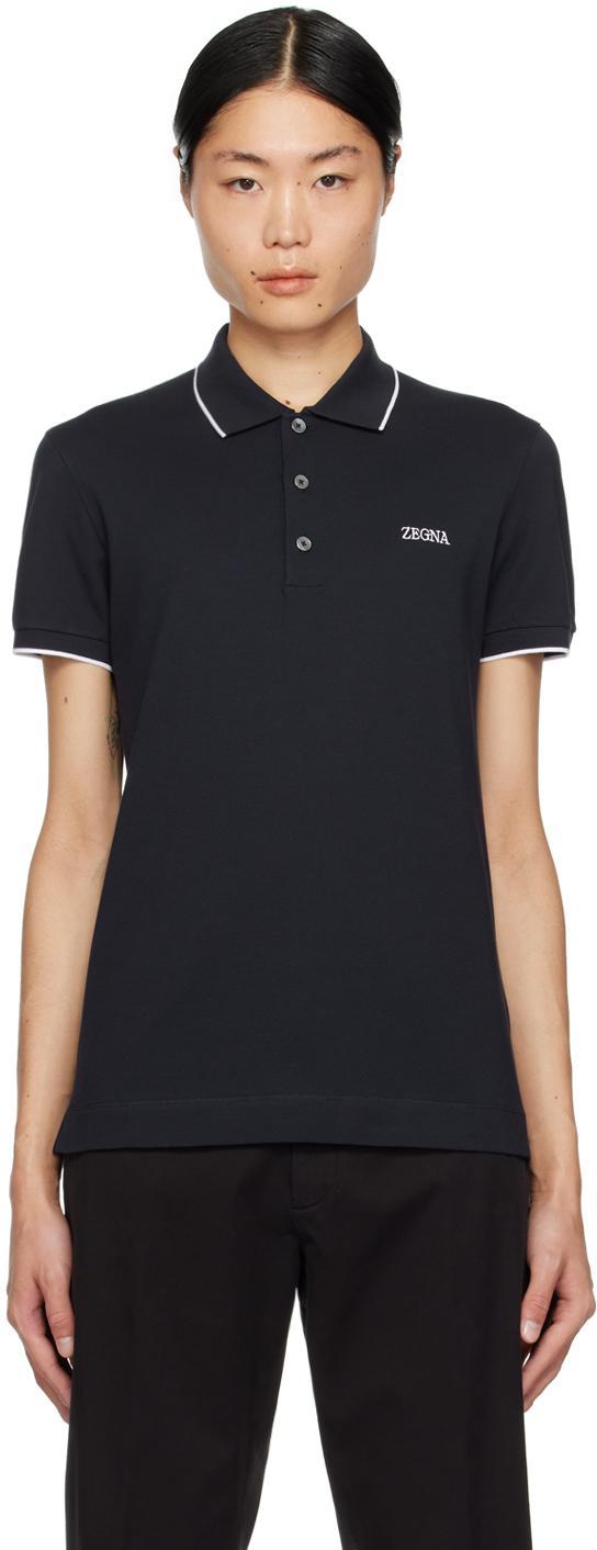 ZEGNA Polo Shirt In Blue Product Image