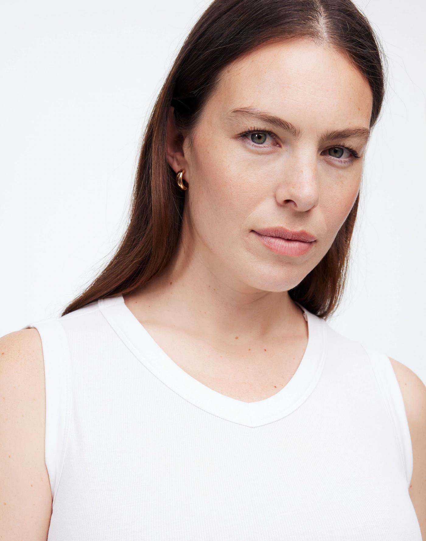(Re)generative Cotton Ribbed High V-Neck Tank Product Image