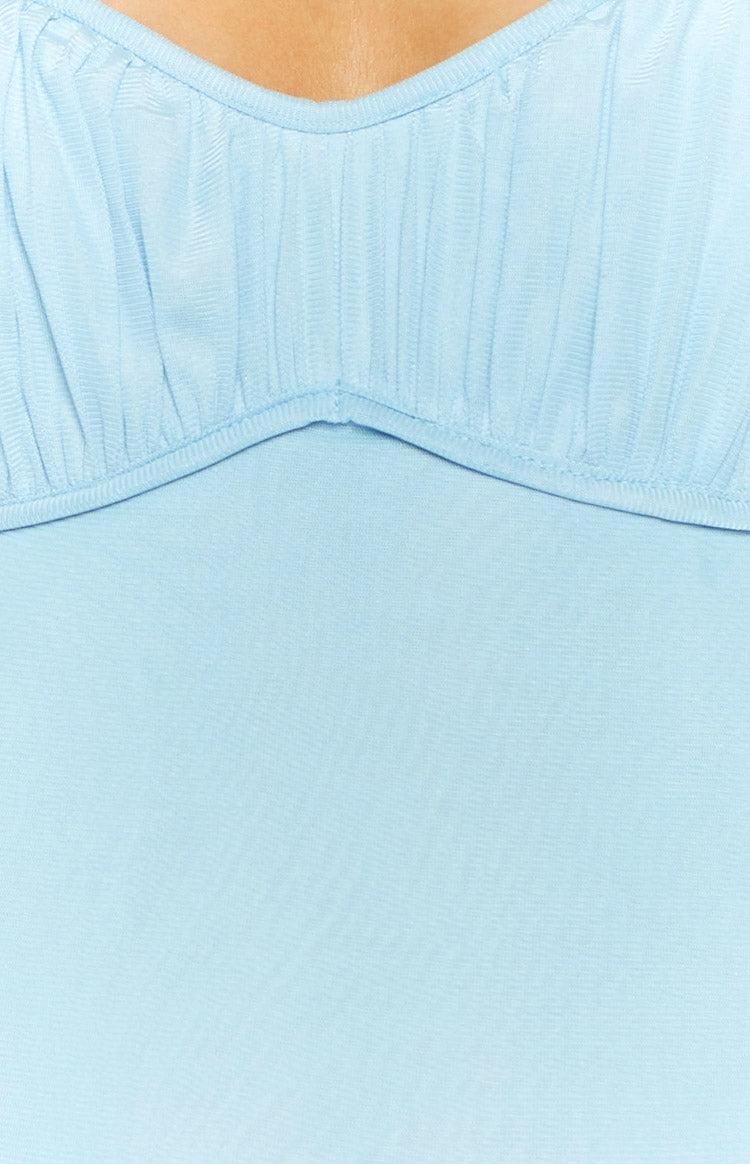 Caldwell Blue Mesh Mini Dress Product Image