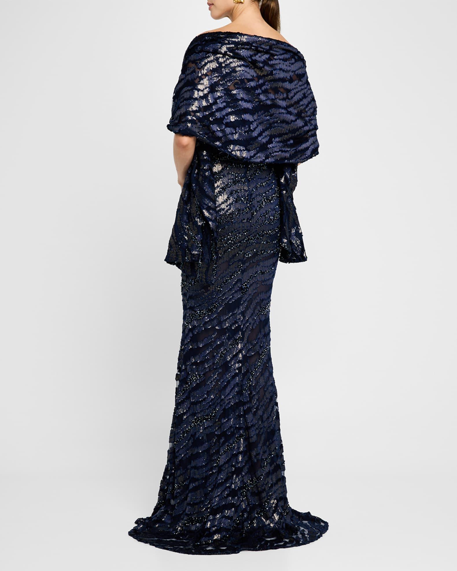 Strapless Beaded Gown with Sash Product Image