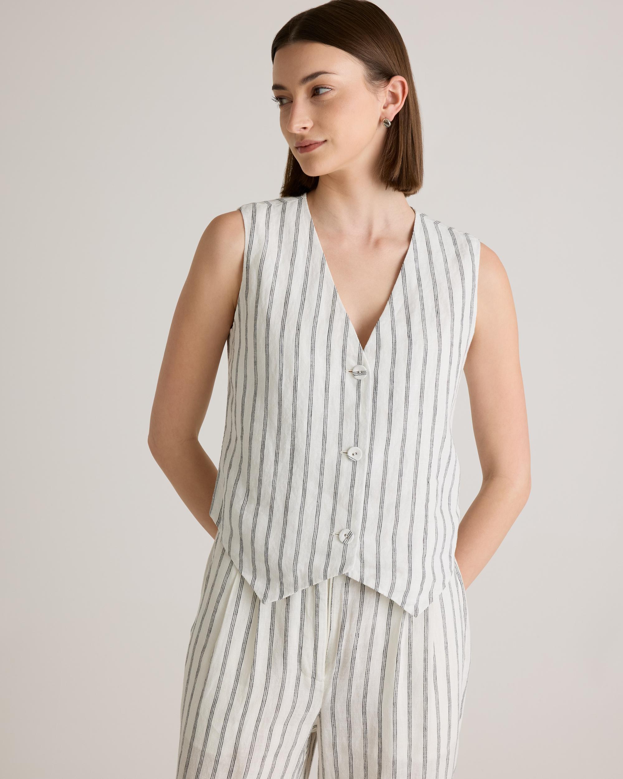 Quince | Women's 100% European Linen Vest Product Image