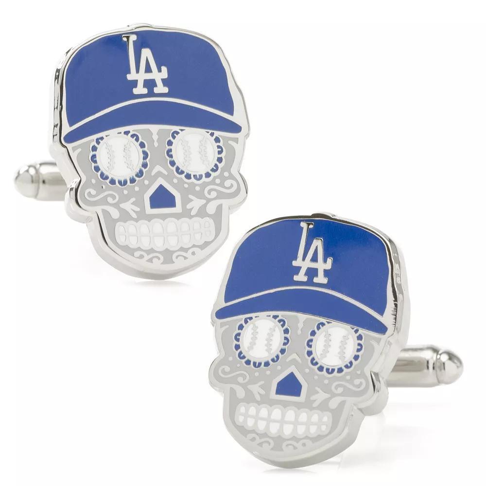 Men's Cuff Links, Inc. LA Dodgers Sugar Skull Cuff Links, White Product Image