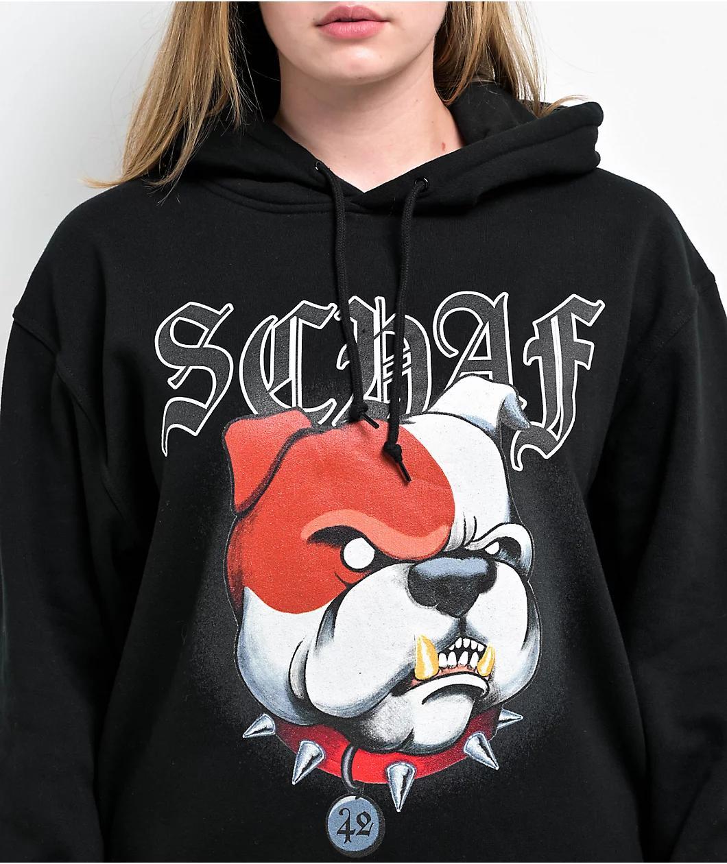 Schaf Bulldog Black Hoodie Product Image