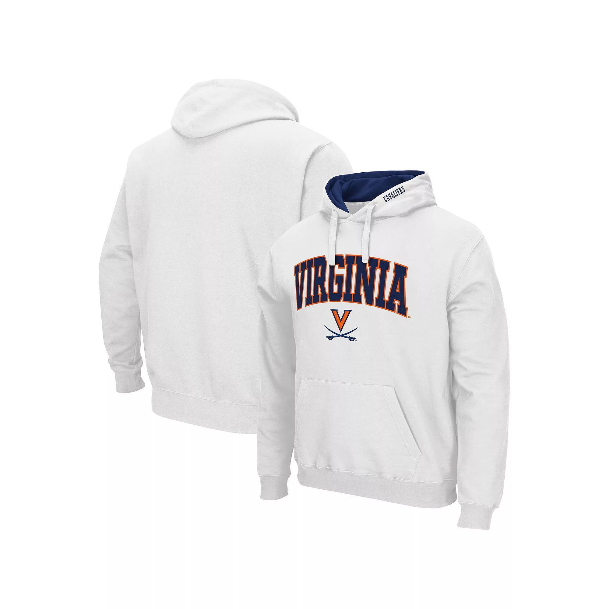 Men's Colosseum White Virginia Cavaliers Arch & Logo 3.0 Pullover Hoodie, Size: Small Product Image