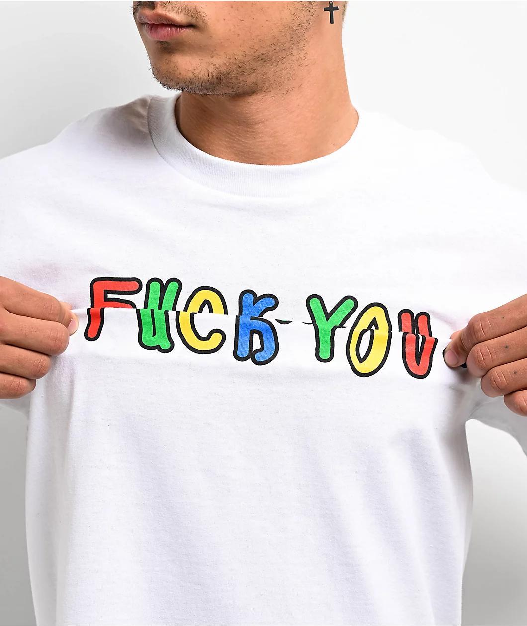 Shorty's F.U. Logo White T-Shirt Product Image