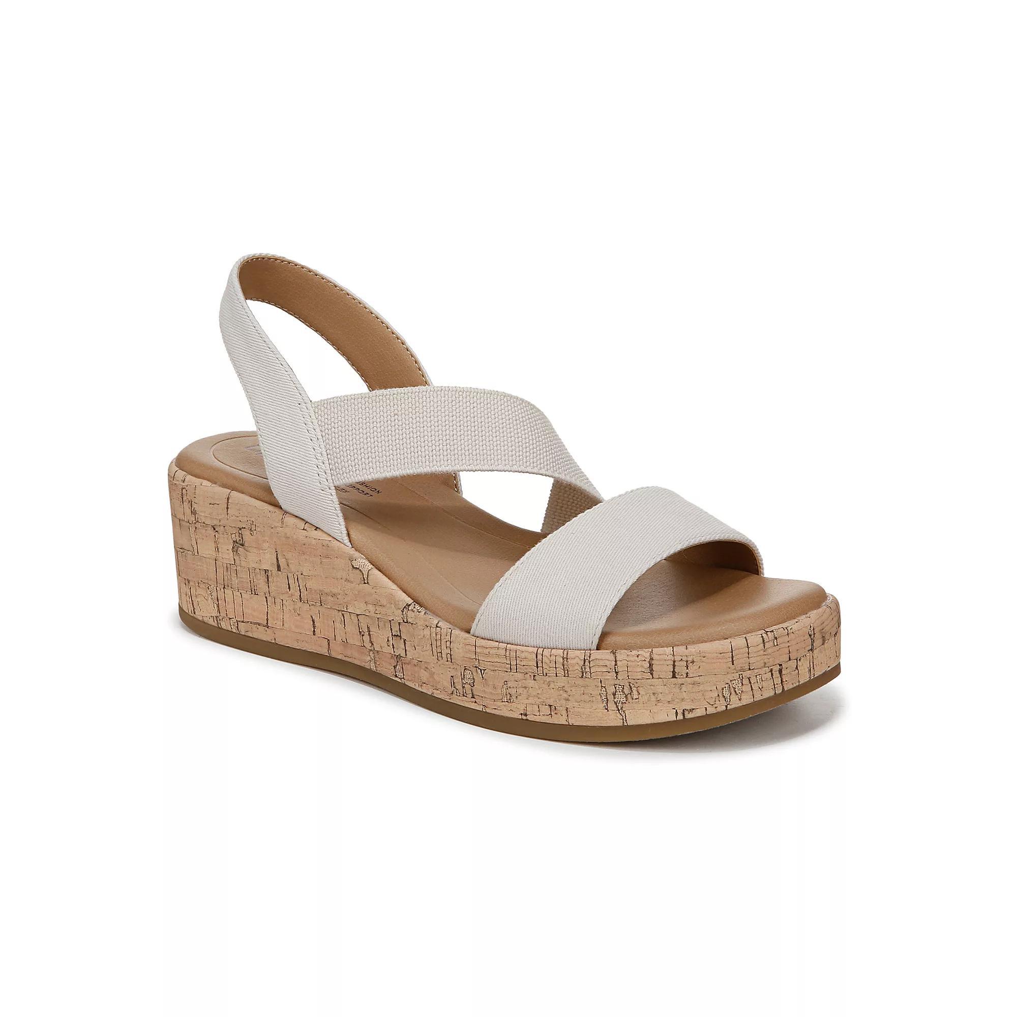 LifeStride Odette Women's Strappy Wedge Sandals, Size: 9 Wide, Bone White Product Image