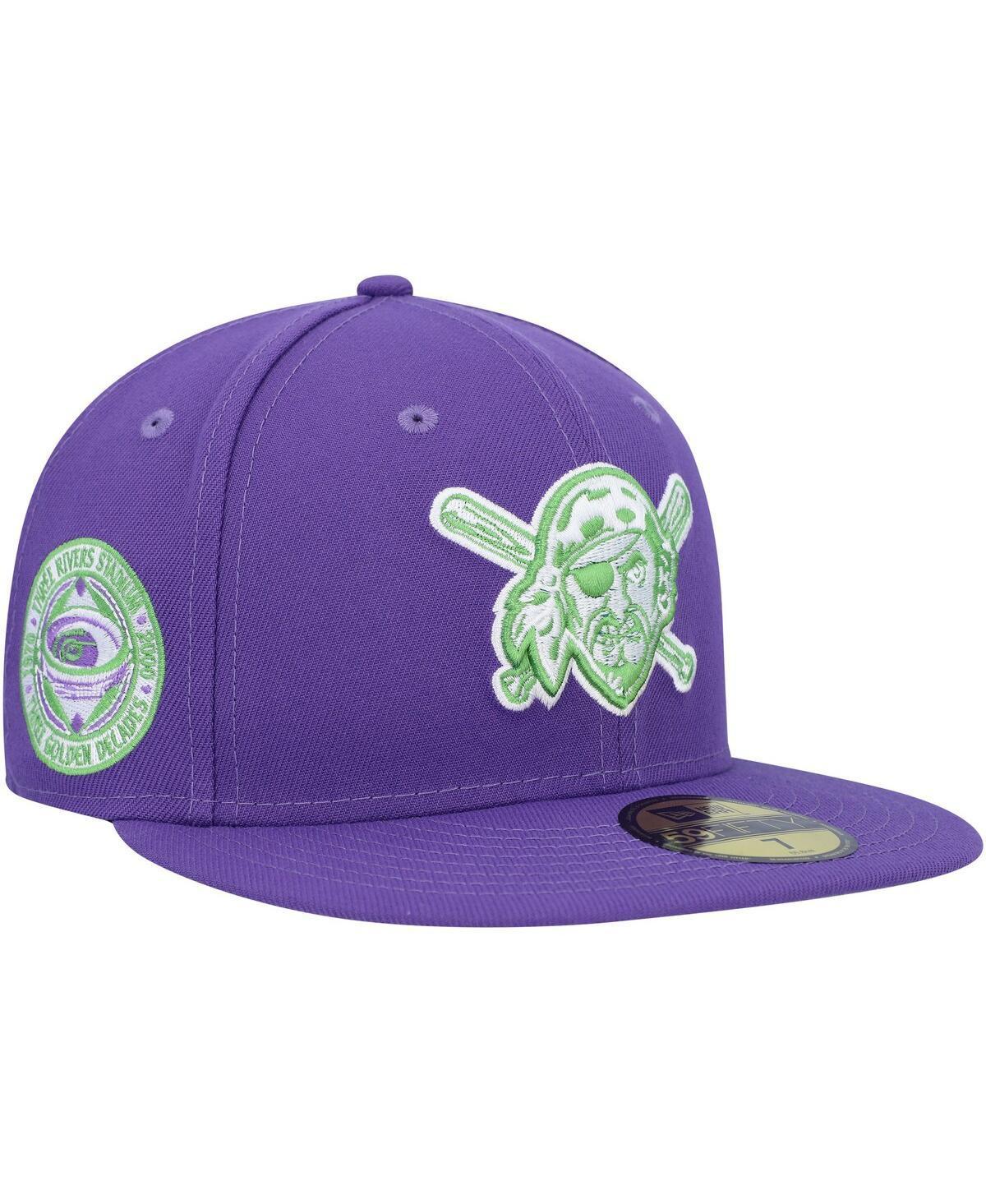 Men's New Era Purple Pittsburgh Pirates Lime Side Patch 59FIFTY Fitted Hat, Size: 8 Product Image