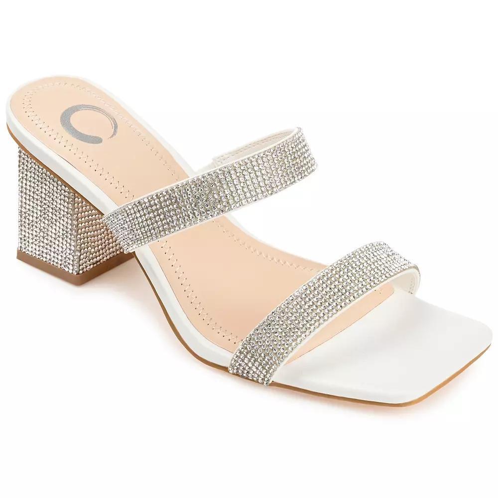 Journee Shandee Womens Tru Comfort Foam Rhinestone Block Heel Sandals Product Image
