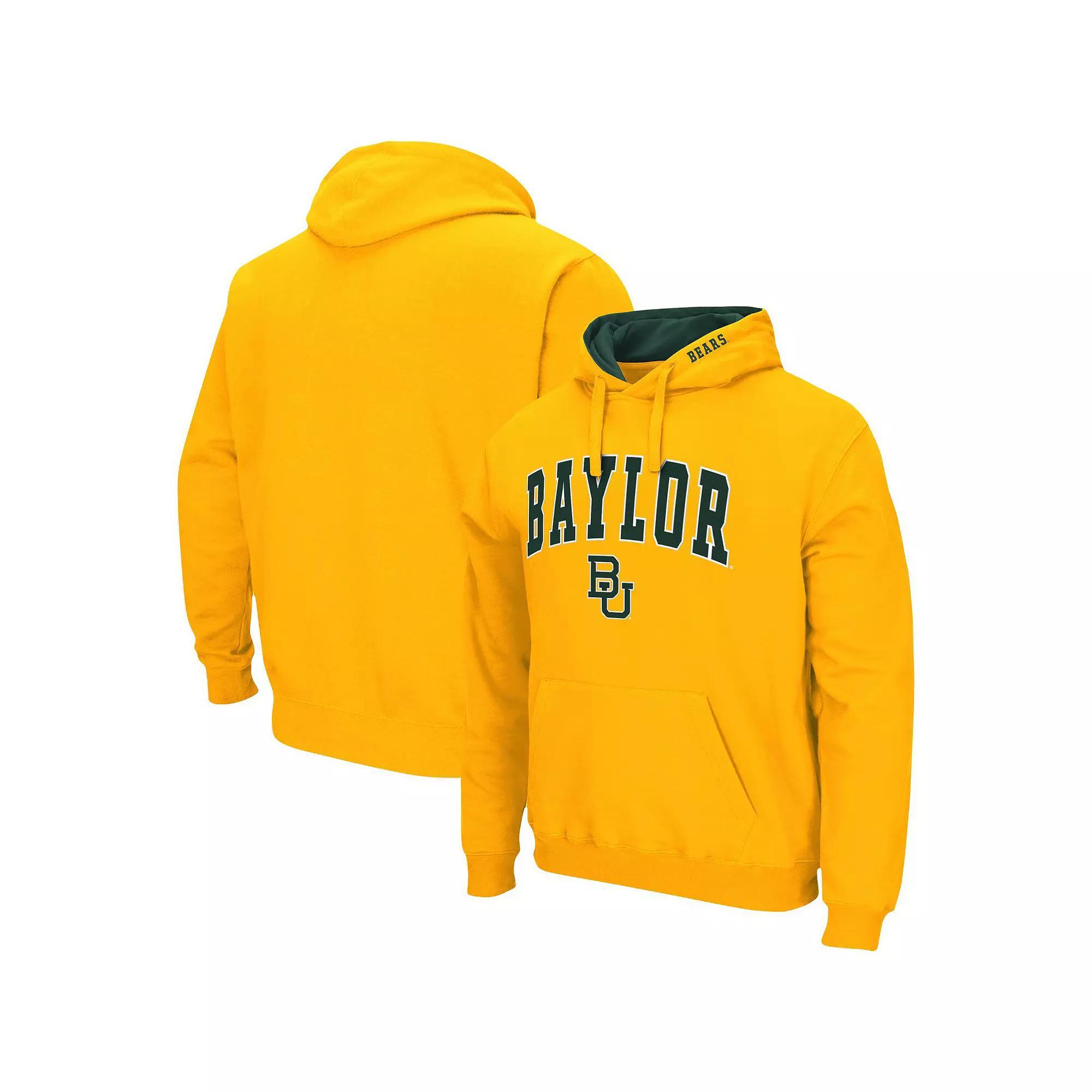 Men's Colosseum Gold Baylor Bears Arch & Logo 3.0 Pullover Hoodie, Size: Small, Bay Gold Product Image
