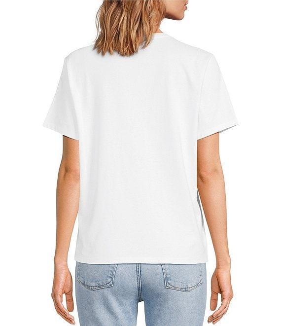 Good American Cotton Classic Crew Neckline Short Sleeve Tee Product Image
